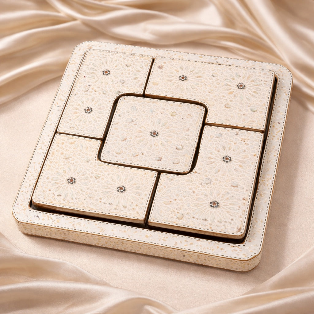 Mother of pearl square box - بوكس صدف