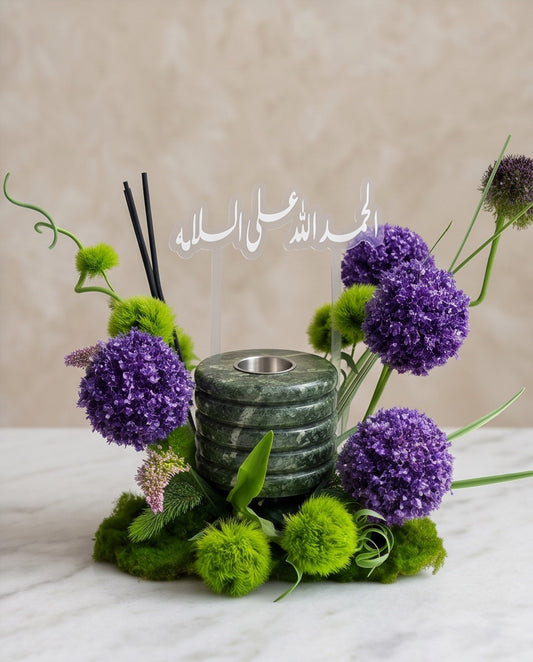 Marble Mubkhar Flower tray V