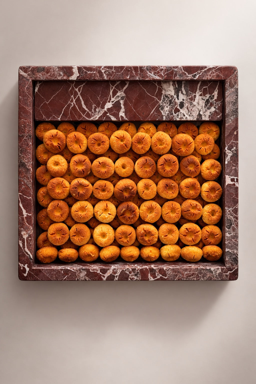 Red Square Marble Tray