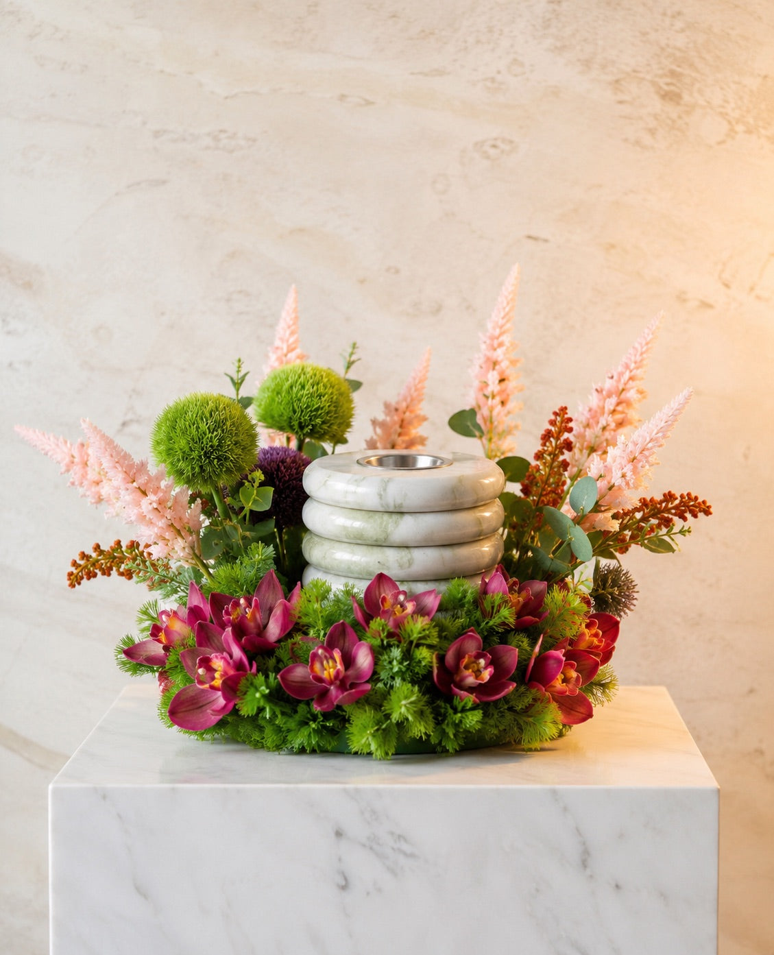 Marble Mubkhar Flower tray I