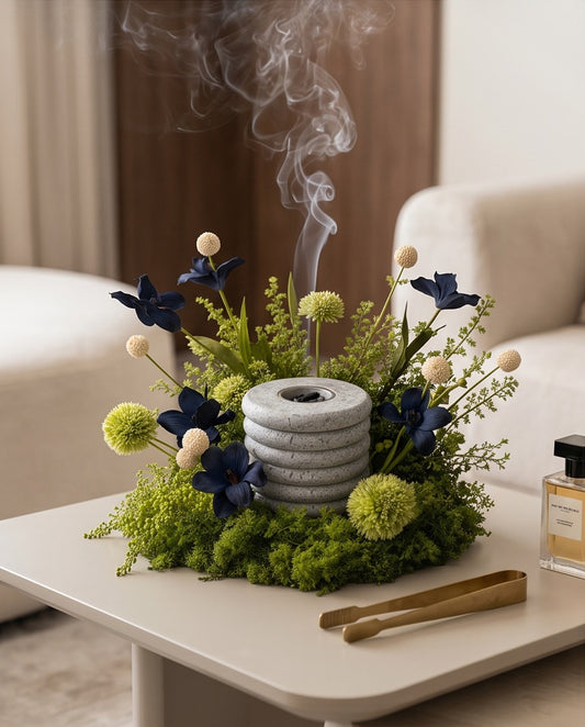 Marble Mubkhar Flower tray III