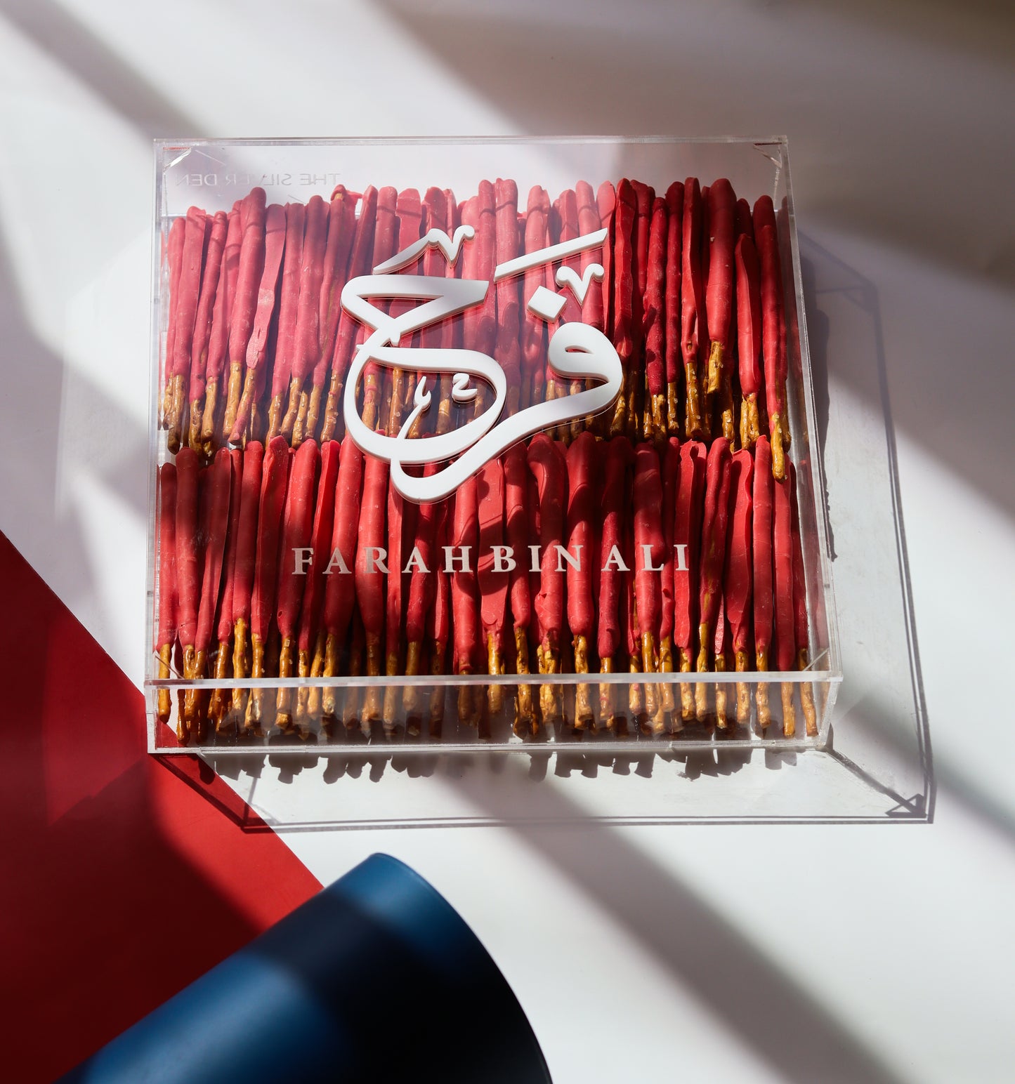 Large Red Pretzel Box (with name)