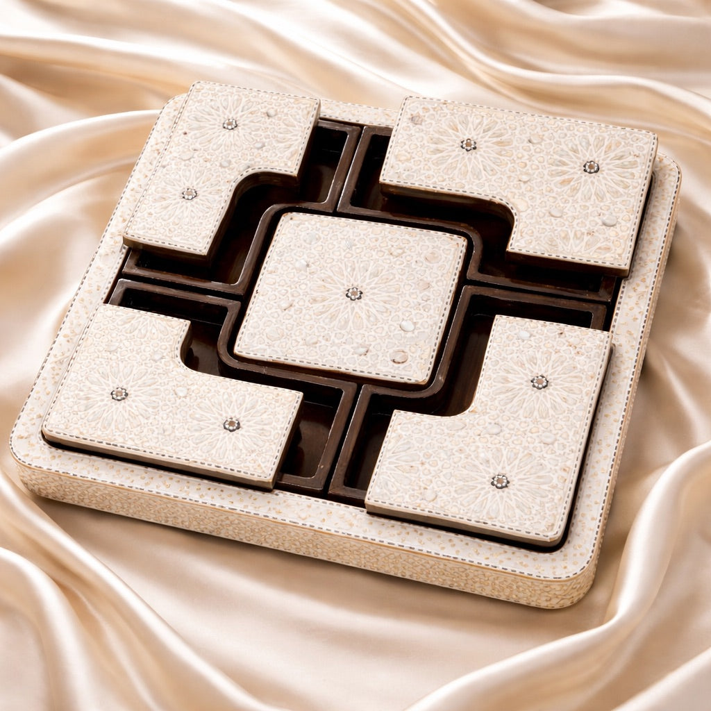 Mother of pearl square box - بوكس صدف