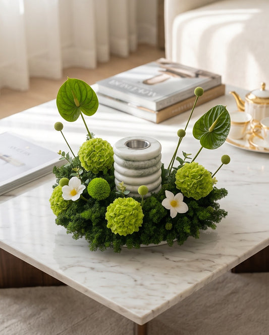 Marble Mubkhar Flower tray VII