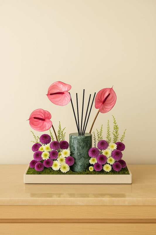 Pom-pom flower Diffuser tray 💐